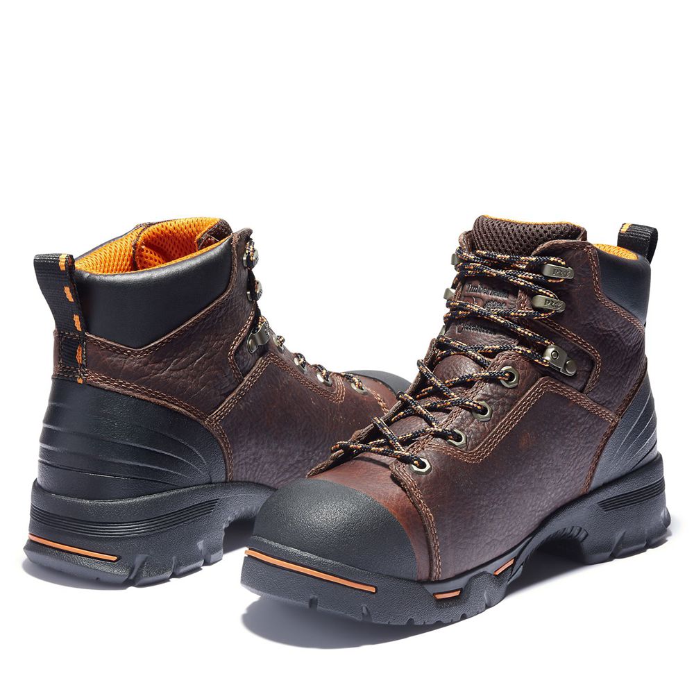 Bocanci De Muncă Timberland Barbati Maro - Pro® Endurance 6\" Soft Toe - Romania - TGNJKH790